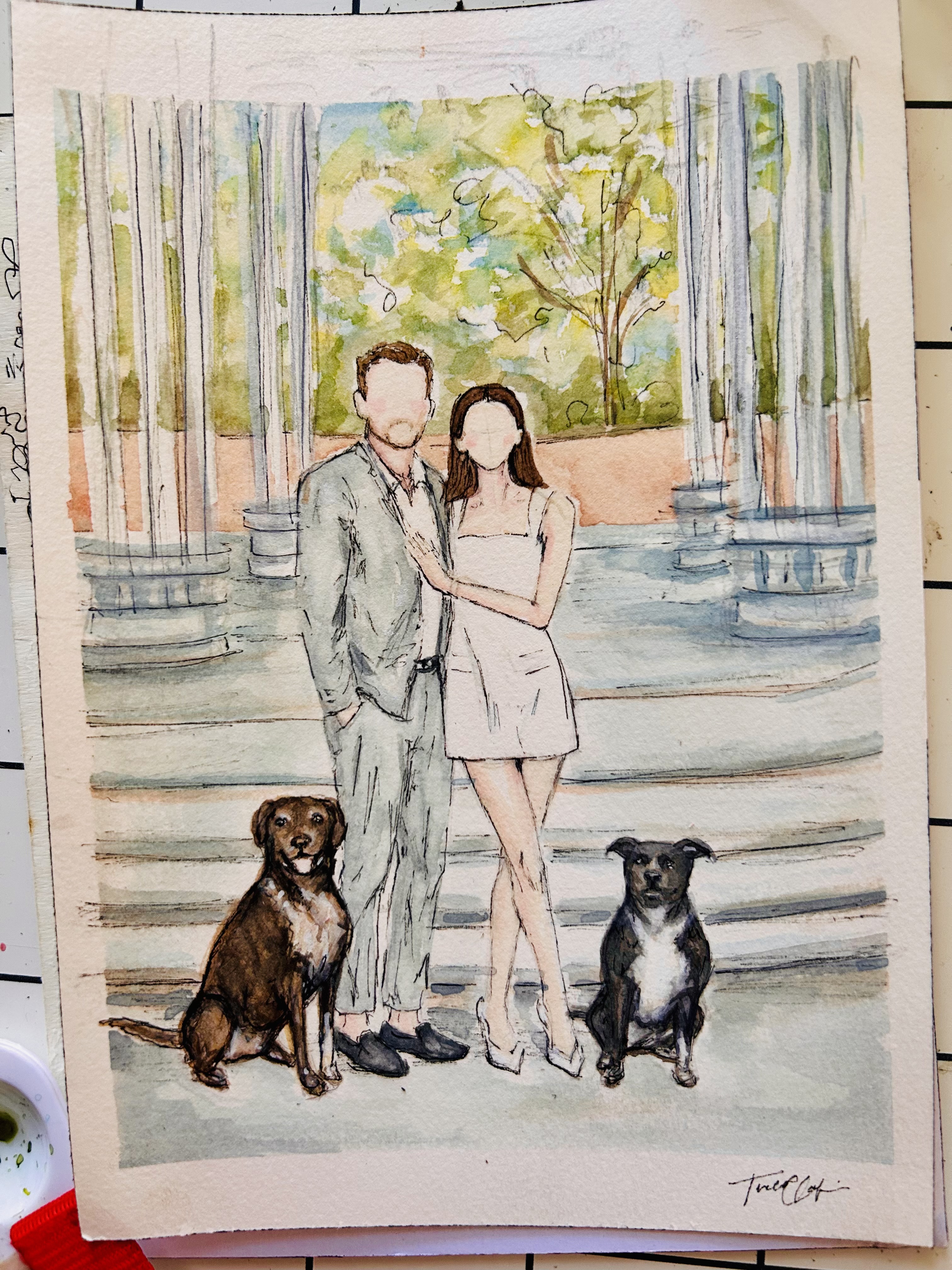 Engagement Commission + dogs 